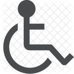 256x256 Handicap Symbol Icon Of Glyph Style