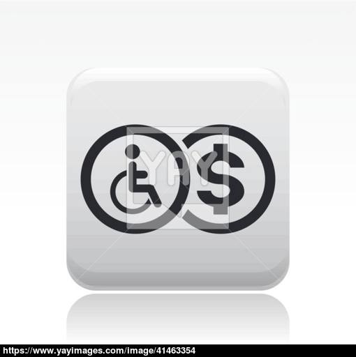 510x512 Vector Illustration Of Single Handicap Icon Vector