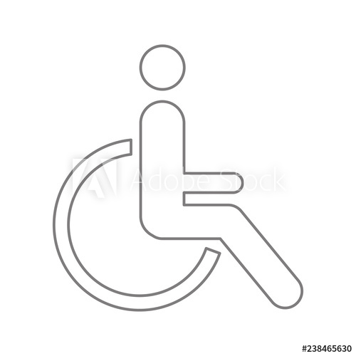 500x500 Disabled Handicap Icon Element Of Cyber Security For Mobile