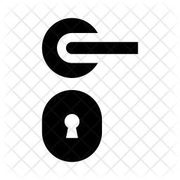 256x256 Door Handle Icon Of Glyph Style