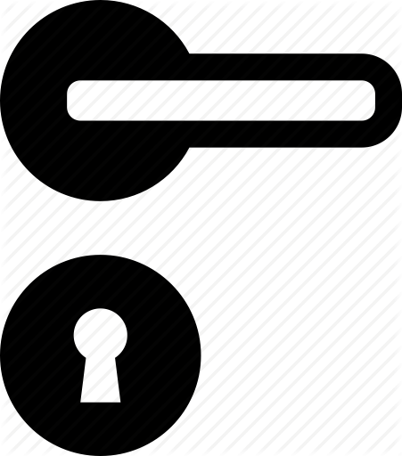 451x512 Door, Handle, House, Keyhole, Knob, Lock, Room Icon