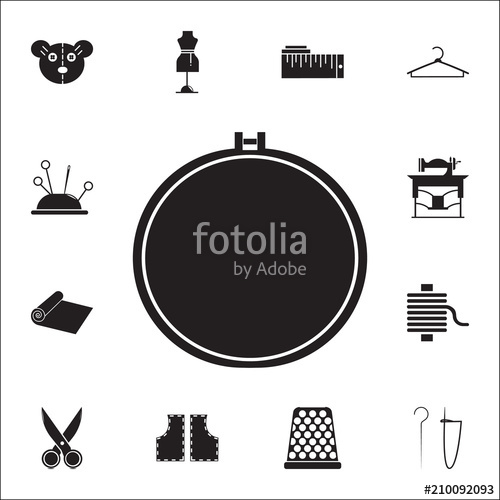 500x500 Embroidery Icon Detailed Set Of Handmade Icons Premium Quality