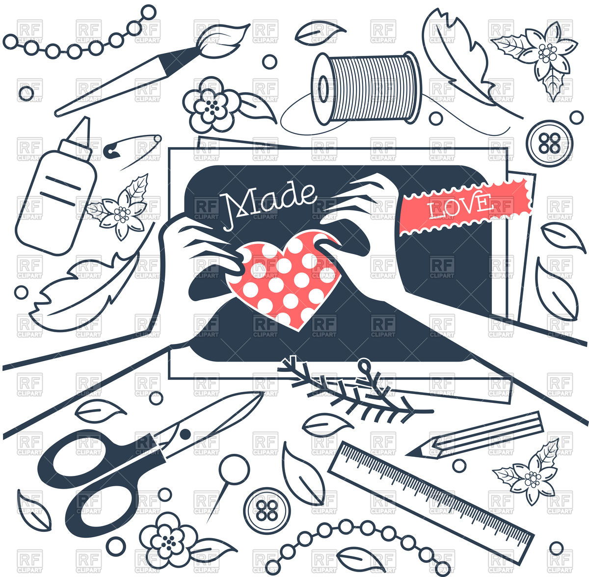 1200x1176 Handmade, Crafts Workshop, Scrapbooking Icon Vector Image