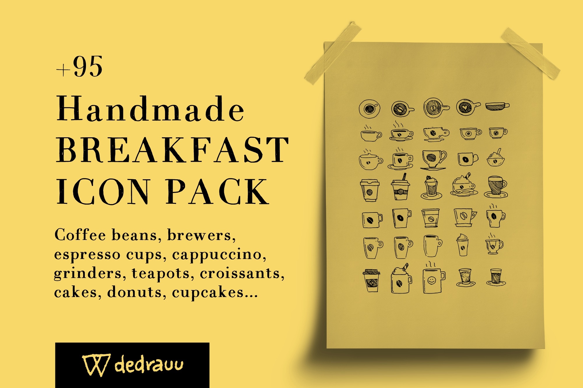 2000x1331 Handmade Breakfast Icon Pack