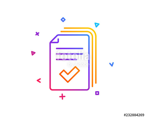 500x405 Handout Line Icon Documents Example Sign Gradient Line Button