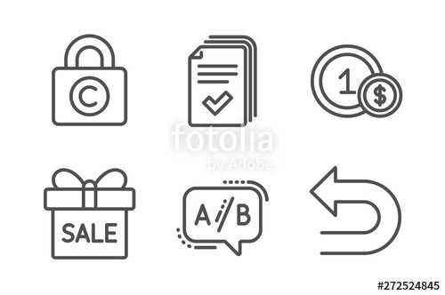 500x332 Sale Offer, Ab Testing And Handout Icons Simple Set Usd Coins