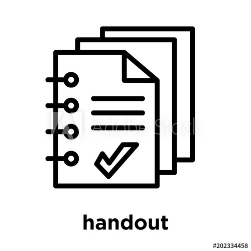 500x500 Handout Icon Isolated On White Background