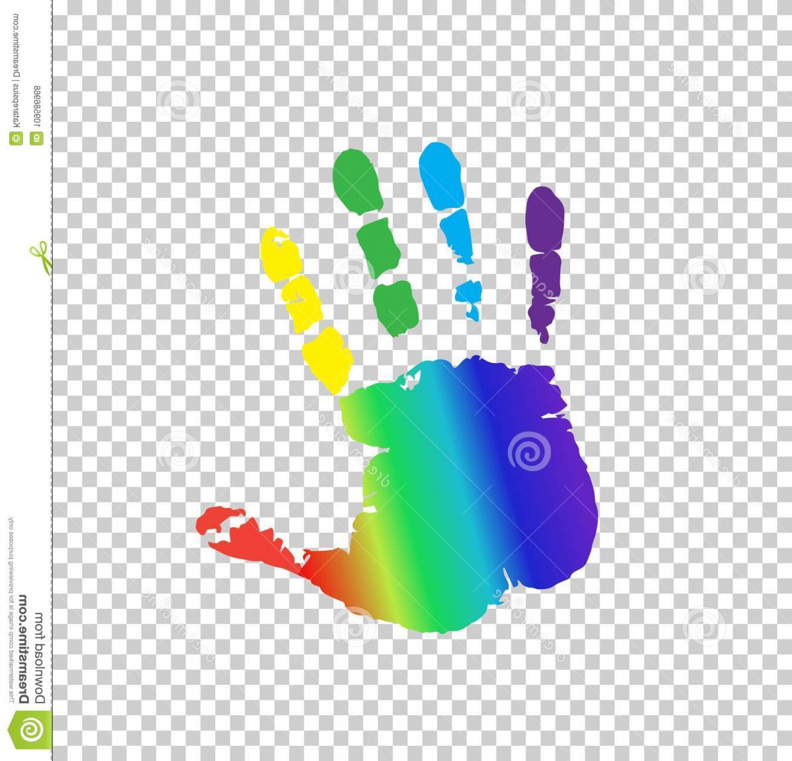 1624x1560 Multicolored Silhouette Human Handprint Transparent Rainbow