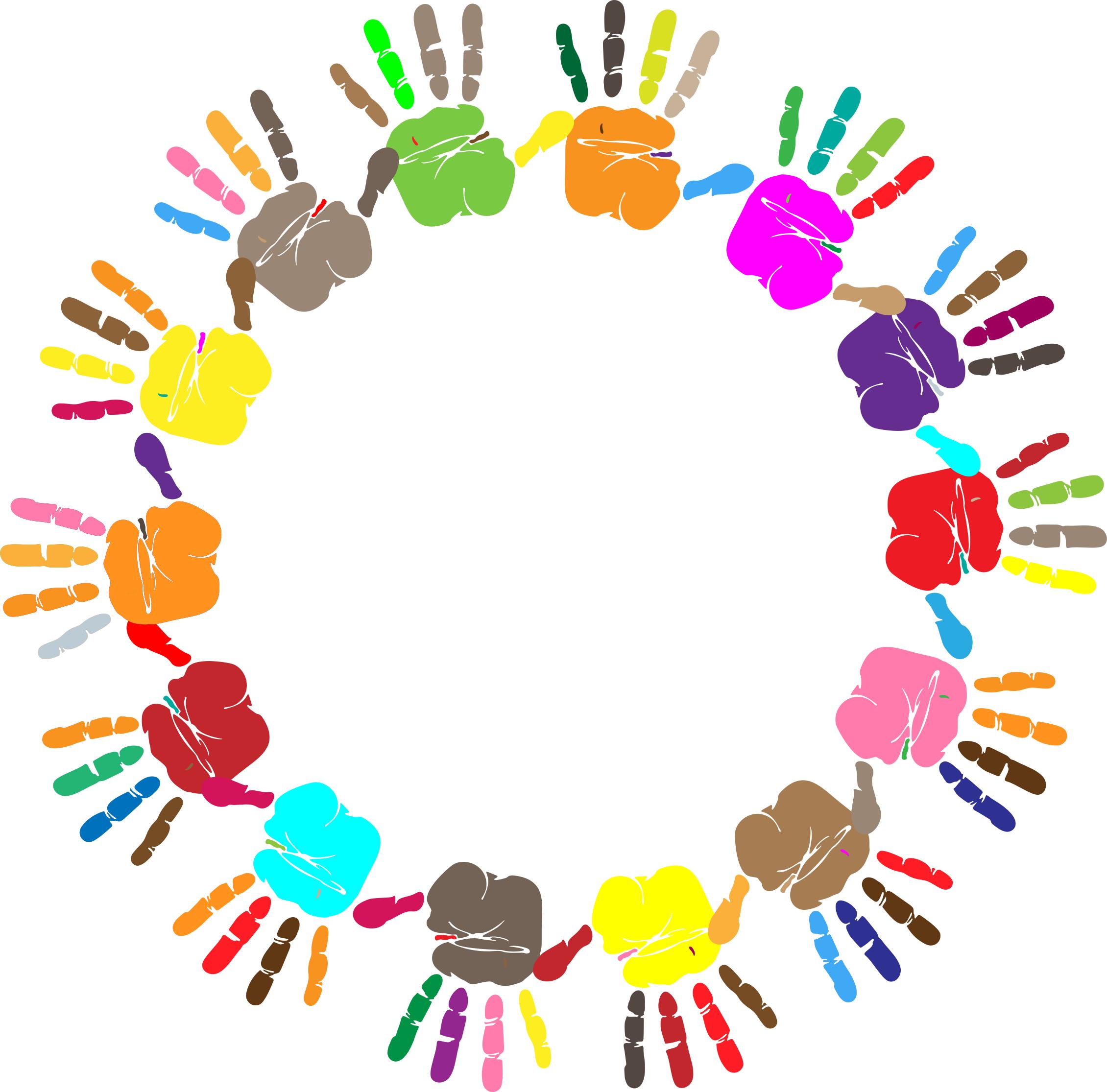 2260x2230 Prismatic Handprint Circle Icons Png