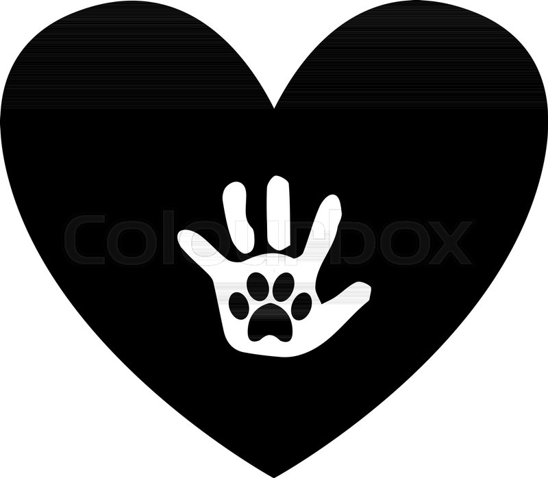 800x698 Baby Handprint With Pet Paw Print On Stock Vector Colourbox
