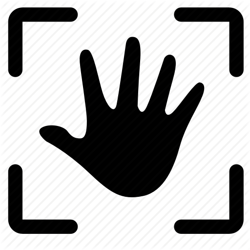 512x512 Biometric, Dactylogram, Data, Hand, Handprint, Identity, Scan Icon