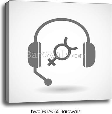 382x390 Isolated Hands Free Headset Icon With The Mercury Planet Symbol