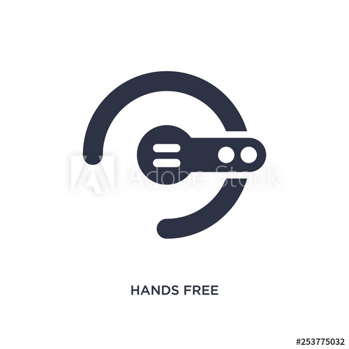 500x500 Hands Free Icon On White Background Simple Element Illustration