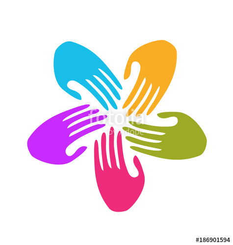 people joining hands logo
