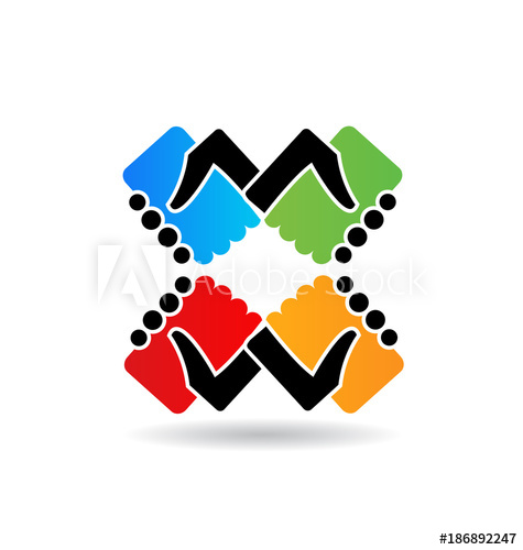 Group Of Business Agreement Hands Together Icon 475x500 Group Of Business Agreement Hands Together Icon