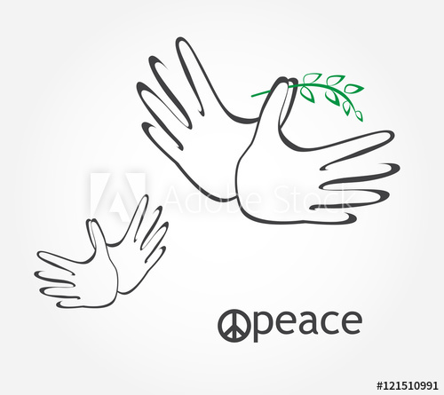 Hands Together Making Dove Icon Vector Peace Symbol Concept Bird 500x445 Hands Together Making Dove Icon Vector Peace Symbol Concept Bird