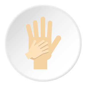 Parent And Child Hands Together Icon In Flat Circle Isolated 300x300 Parent And Child Hands Together Icon In Flat Circle Isolated