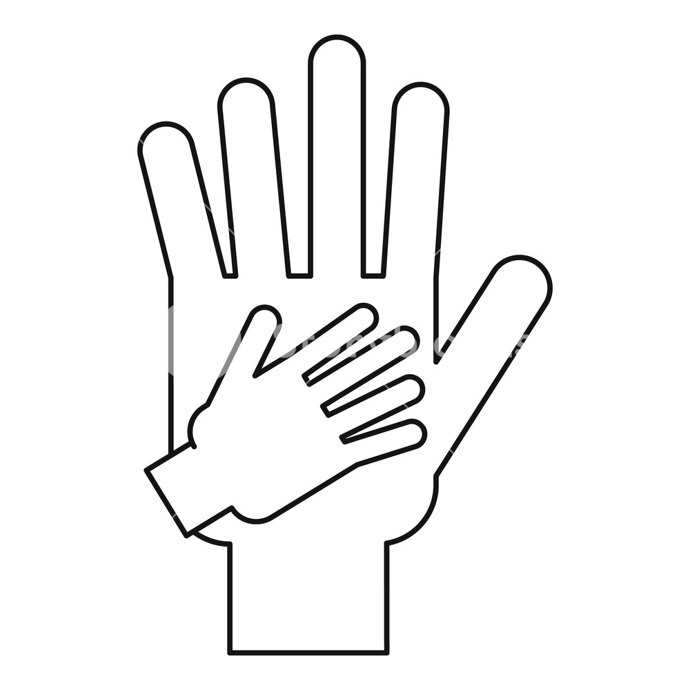 Parent And Child Hands Together Icon Outline Illustration 1000x1000 Parent And Child Hands Together Icon Outline Illustration