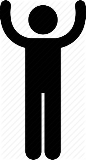 275x512 Arms, Man, Pose, Raising, Standing, Two Hands, Up Icon