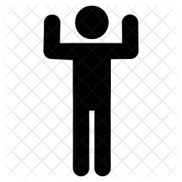 256x256 Hands Up Icon Of Glyph Style
