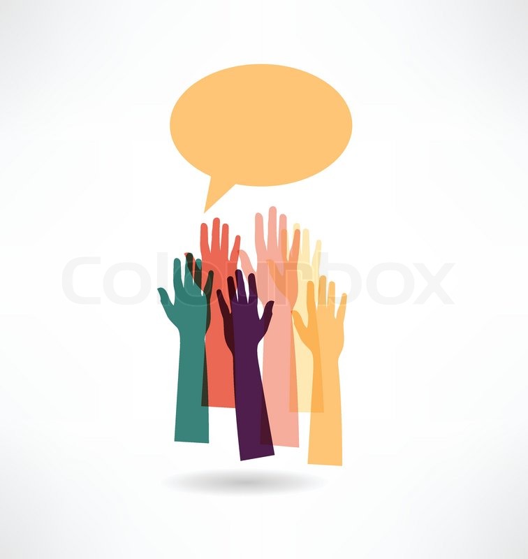 756x800 Hands Up Group Abstraction Icon Stock Vector Colourbox