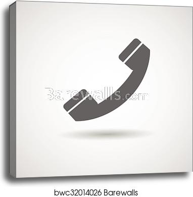 Handset Icon Vector Illustration, Canvas Print Barewalls Posters 382x390 Handset Icon Vector Illustration, Canvas Print Barewalls Posters