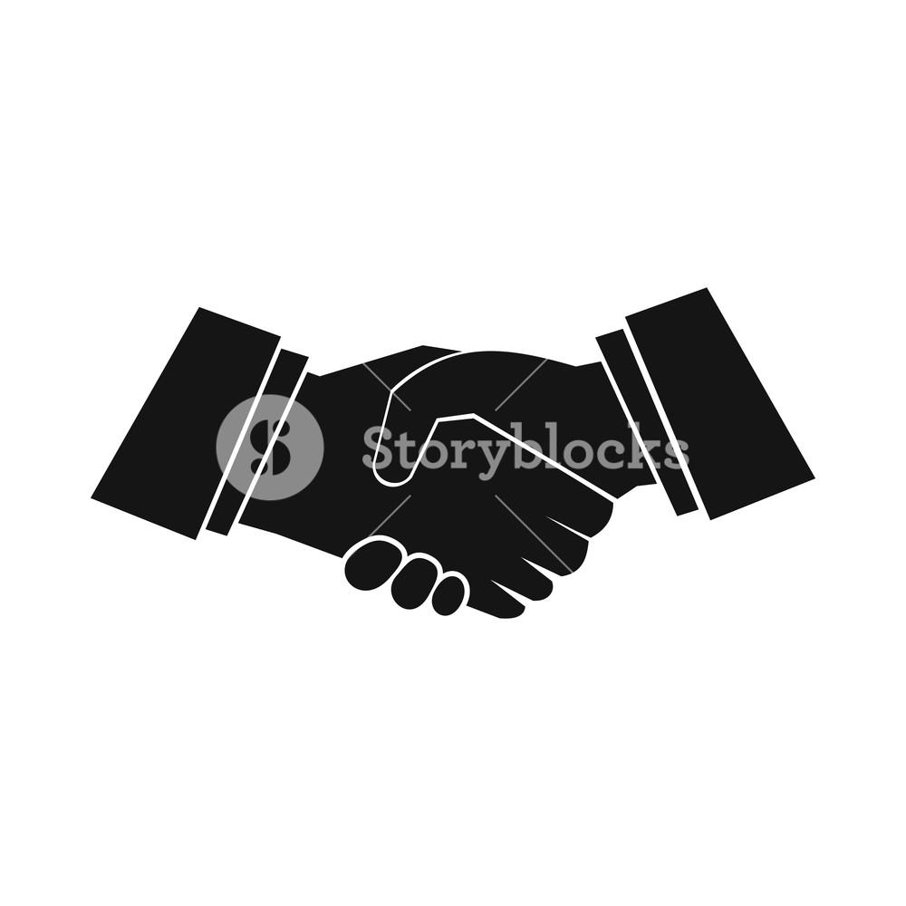 Handshake Icon In Simple Style Isolated On White Background 1000x1000 Handshake Icon In Simple Style Isolated On White Background