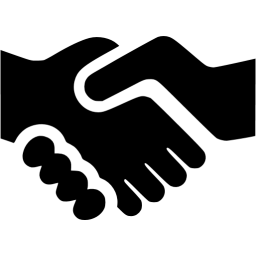 Black Handshake Icon 256x256 Black Handshake Icon