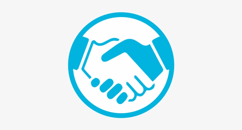 820x442 Blue White Handshake Icon