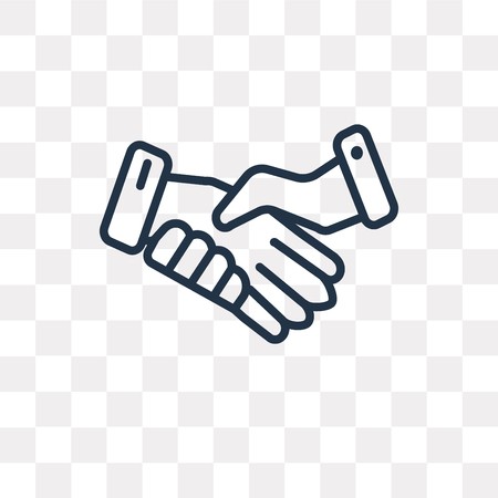 450x450 Handshake Vector Outline Icon Isolated On Transparent Background