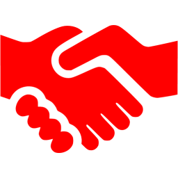 256x256 Red Handshake Icon