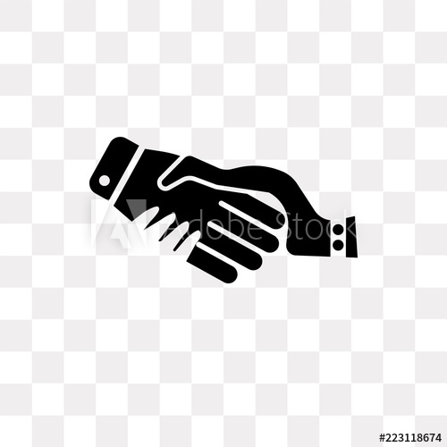 500x500 Handshake Icon On Transparent Background Modern Icons Vector