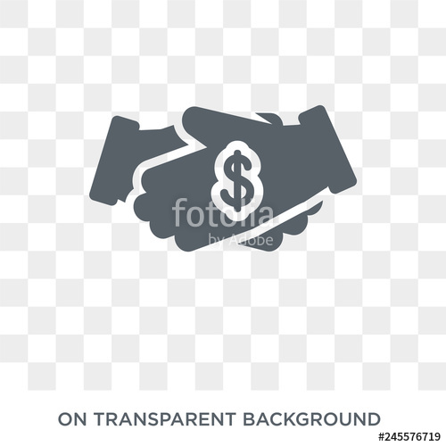 500x500 Golden Handshake Icon Trendy Flat Vector Golden Handshake Icon