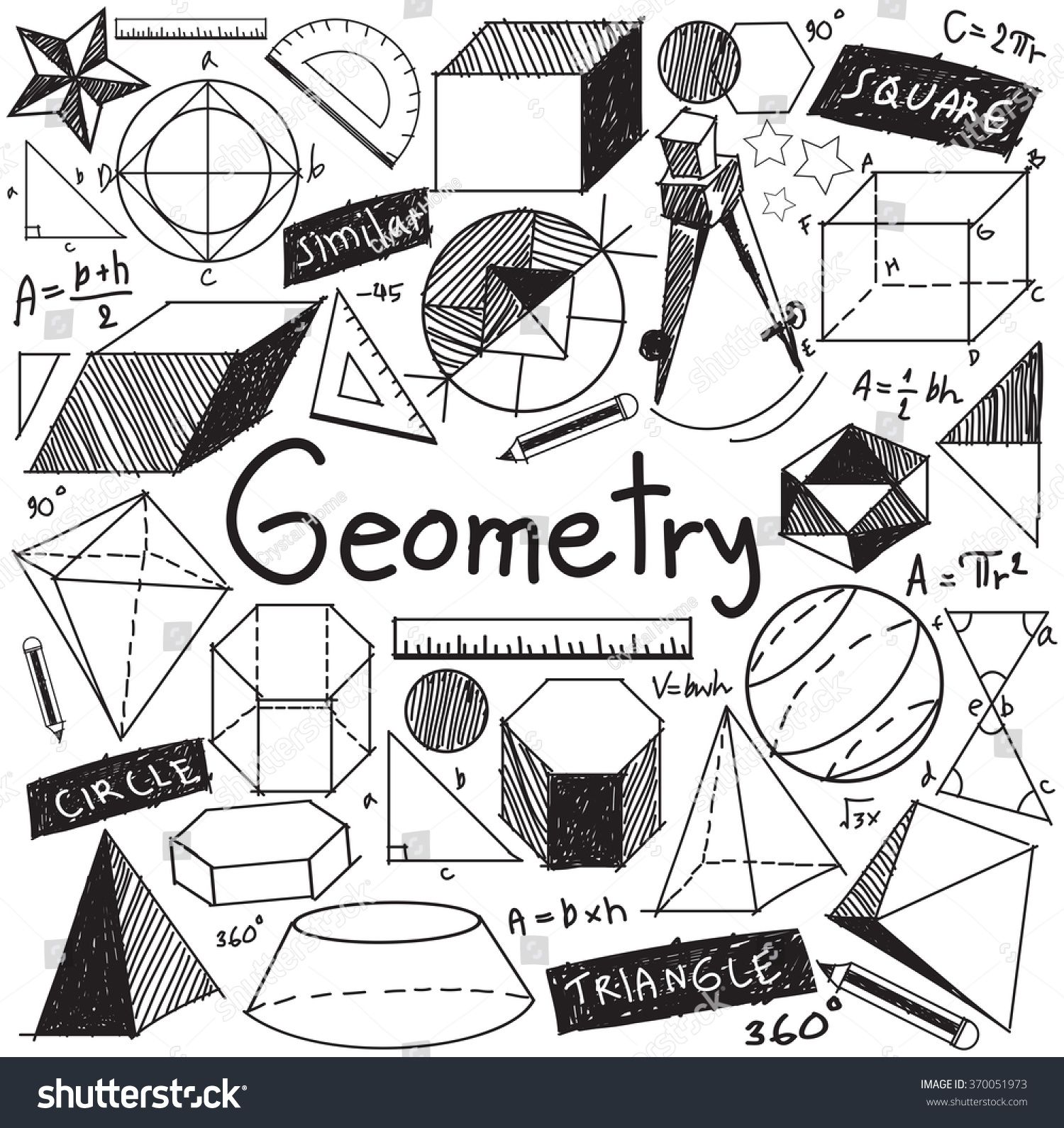 1500x1590 Geometry Math Theory And Mathematical Formula Doodle Handwriting
