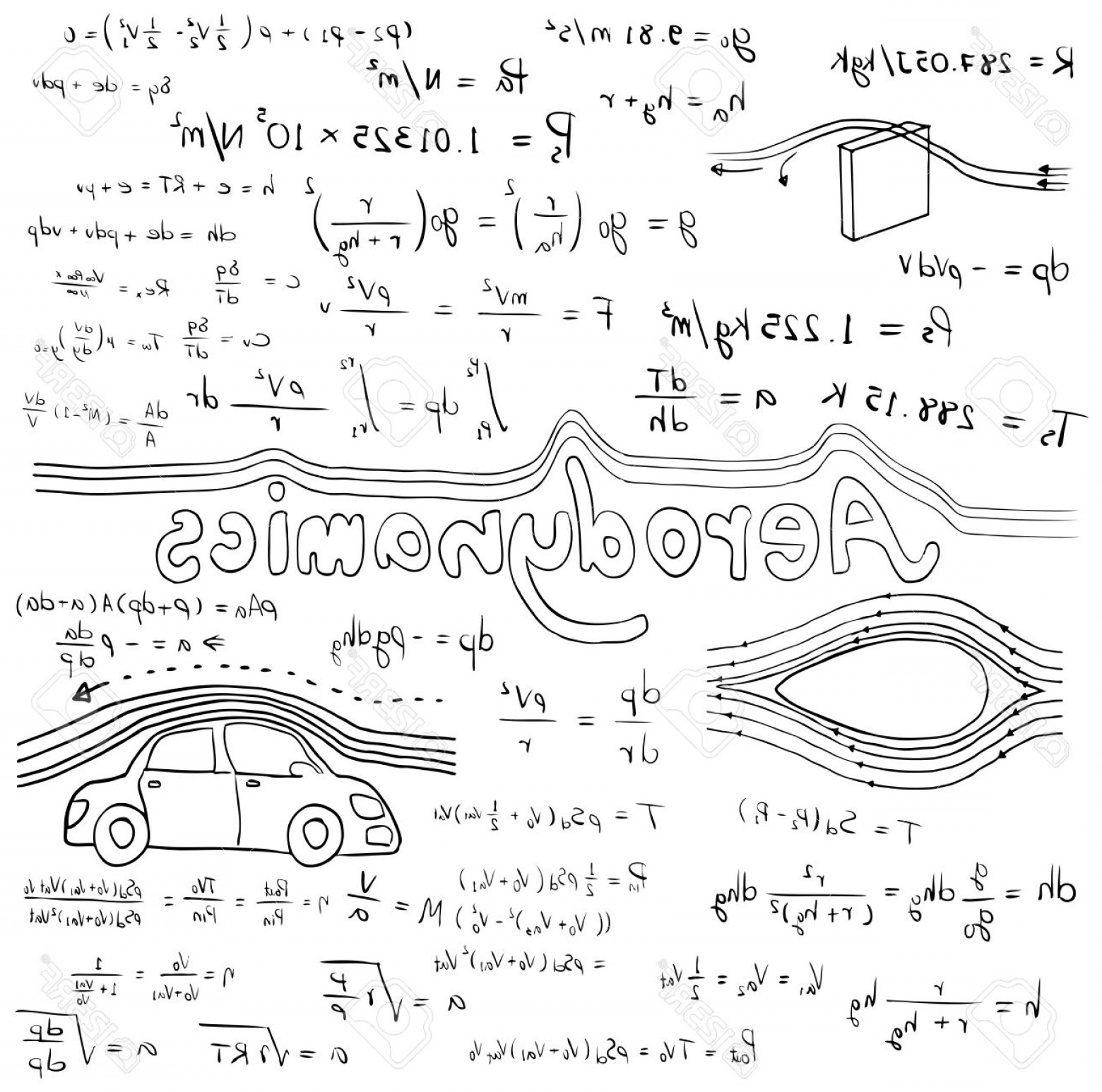 1560x1546 Photostock Vector Aerodynamics Law Theory And Physics Mathematical