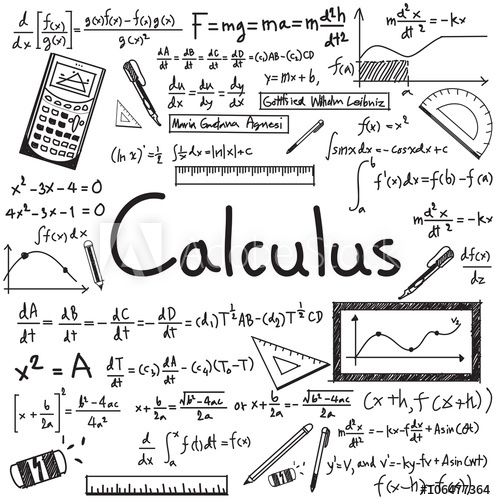 496x500 Calculus Law Theory And Mathematical Formula Equation Doodle