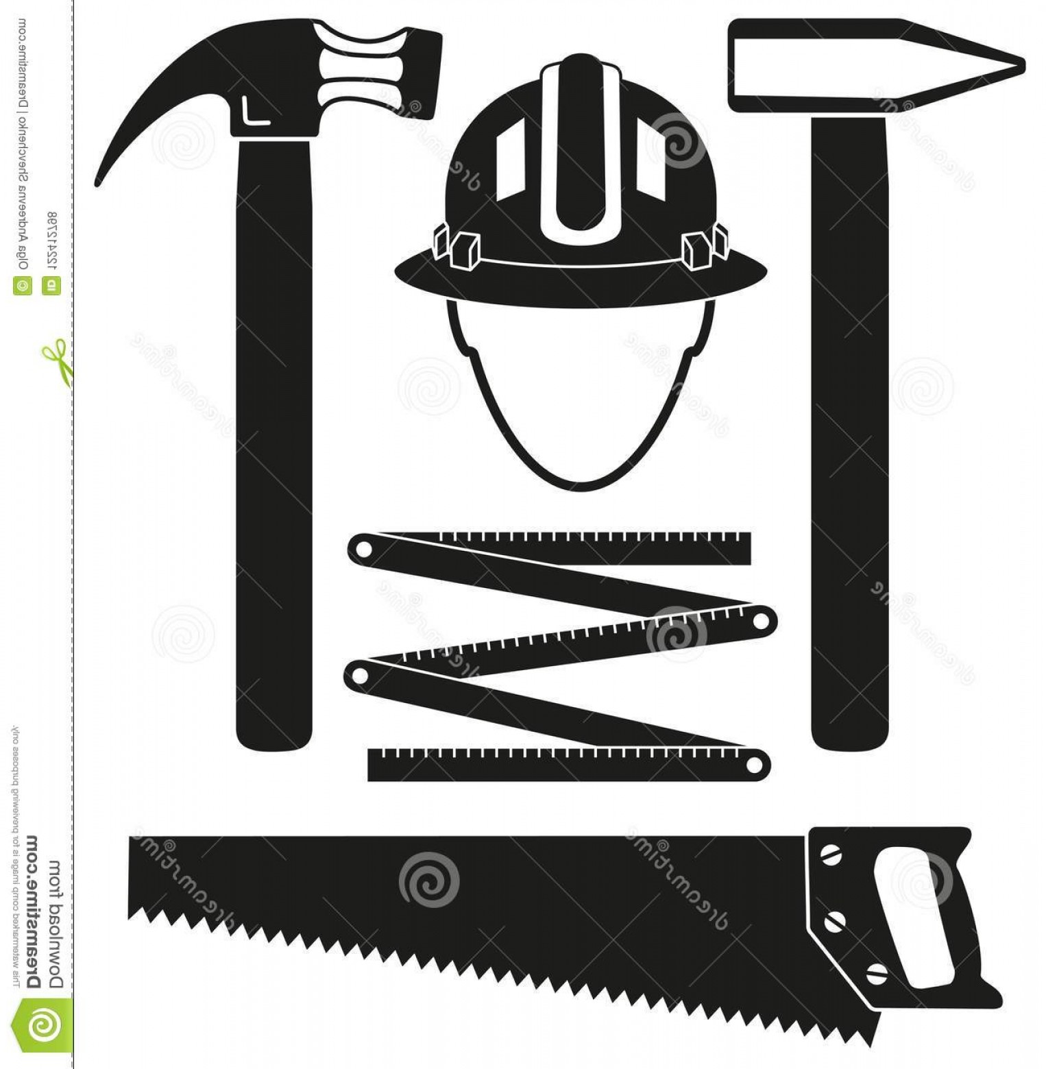 1526x1560 Black White Handyman Tools Silhouette Set Simple Toolkit Home
