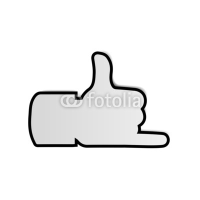 400x400 Hang Loose Hand Zeichen I Like Symbol Icon Wall Mural Memorial