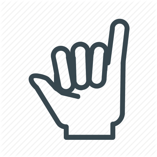 512x512 Gesture, Hand, Hang, Loose, Surfer Icon