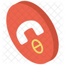 256x256 Hang Up Icon Of Isometric Style