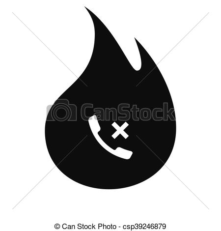 450x470 Hang Up The Phone Flat Vector Icon Stock Illustration Vectors