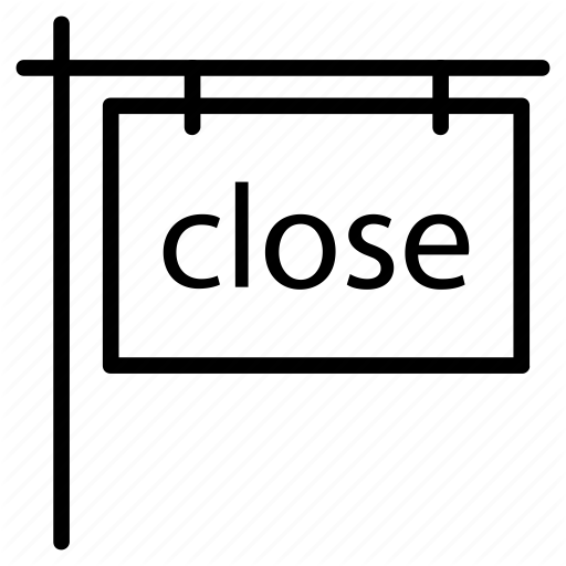 512x512 Board, Close, Hanging, Sign, Tag Icon