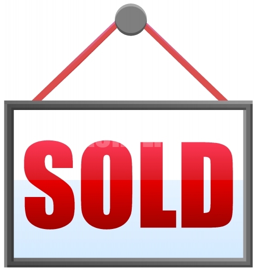 515x540 Hanging Sign With Sold Text Vector Icon