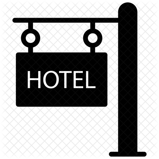 512x512 Hotel Sign Icon Of Glyph Style