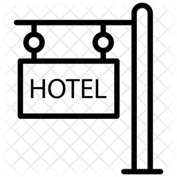 256x256 Hotel Sign Icon Of Line Style