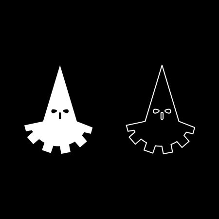 450x450 Executioner Hangman Icon Set White Color Vector Illustration Flat