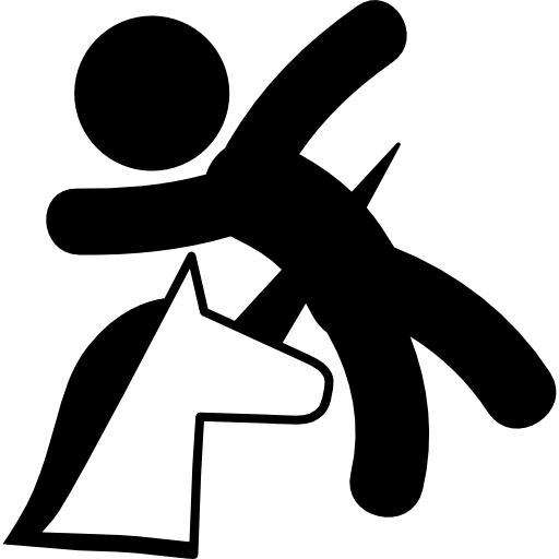 512x512 Unicorn Hurting A Man Nailing The Horn In The Middle Of His Body