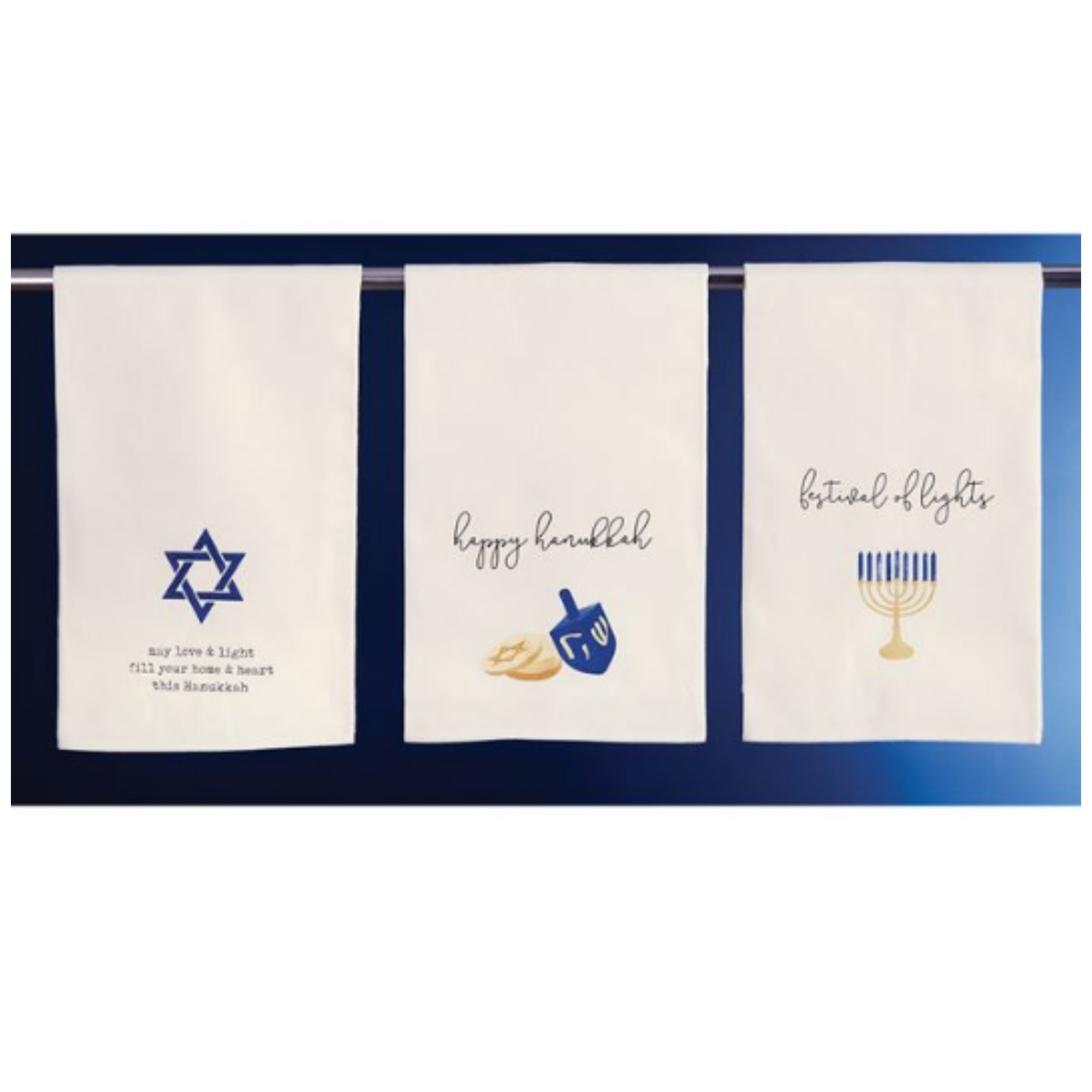 2000x2000 Hanukkah Icon Tea Towel Smocked Auctions