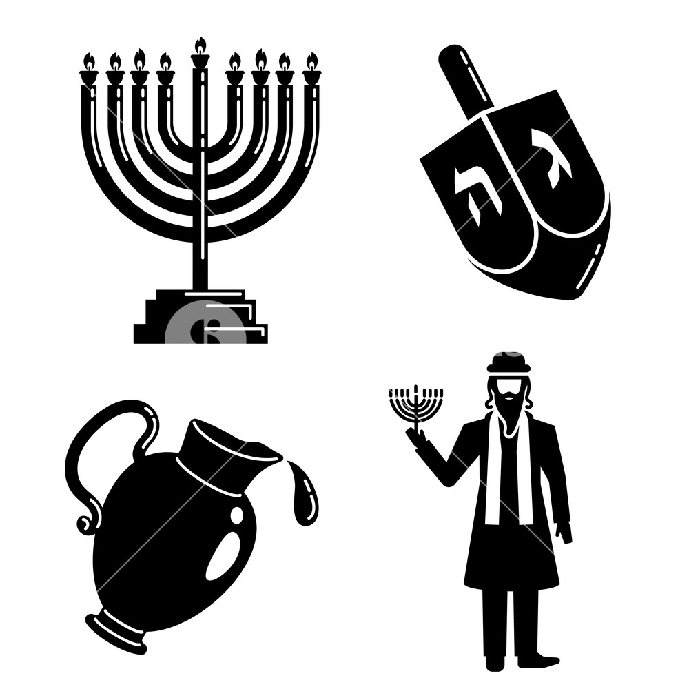 1000x1000 Hanukkah Icon Set Simple Set Of Hanukkah Icons For Web Design
