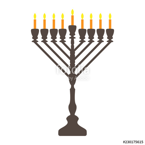 500x500 Menorah Hanukkah Icon Jewish Holiday Symbol Menorah